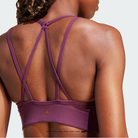 Adidas by Stella McCartney Truestrength medium supper bra, red night, xs - Picture 6 of 9